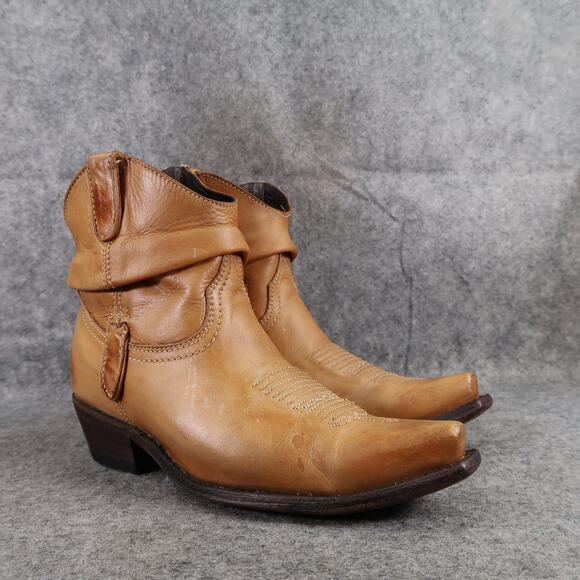 Old Gringo Boots Womens 6 Caido Ankle Bootie Western Leather Slouchy Snip Toe - Picture 1 of 16